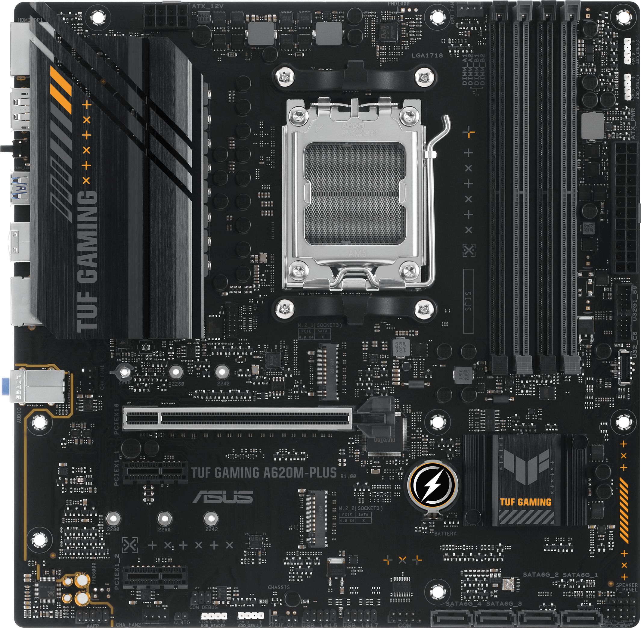 ASUS TUF GAMING A620M-PLUS AM5 MB 4xDDR5 4xSATA 2xM.2